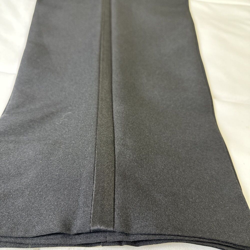 Black Tuxedo Satin Lapel Jacket 42R Pants 34L - Picture 10 of 14